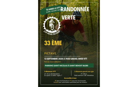 Merci pour votre participation à la 33ème randonnée des Vélos Pictaves!